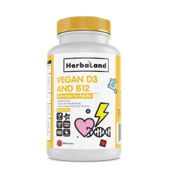 HERBALAND ADULTS VEGAN D3&B12 60GUM