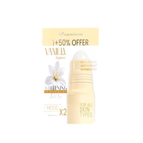 MOOD VANILIA WHITENING DEODORANT ROLL ON OFFER 1 + 50% 50ML
