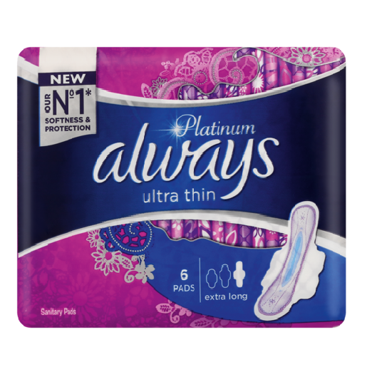 ALWAYS PLATINUM EXTRA THIN EXTRA LONG 6 PCS