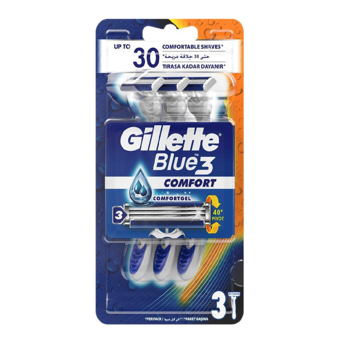 GILLETTE BLUE 3 COMFORT 3PCS