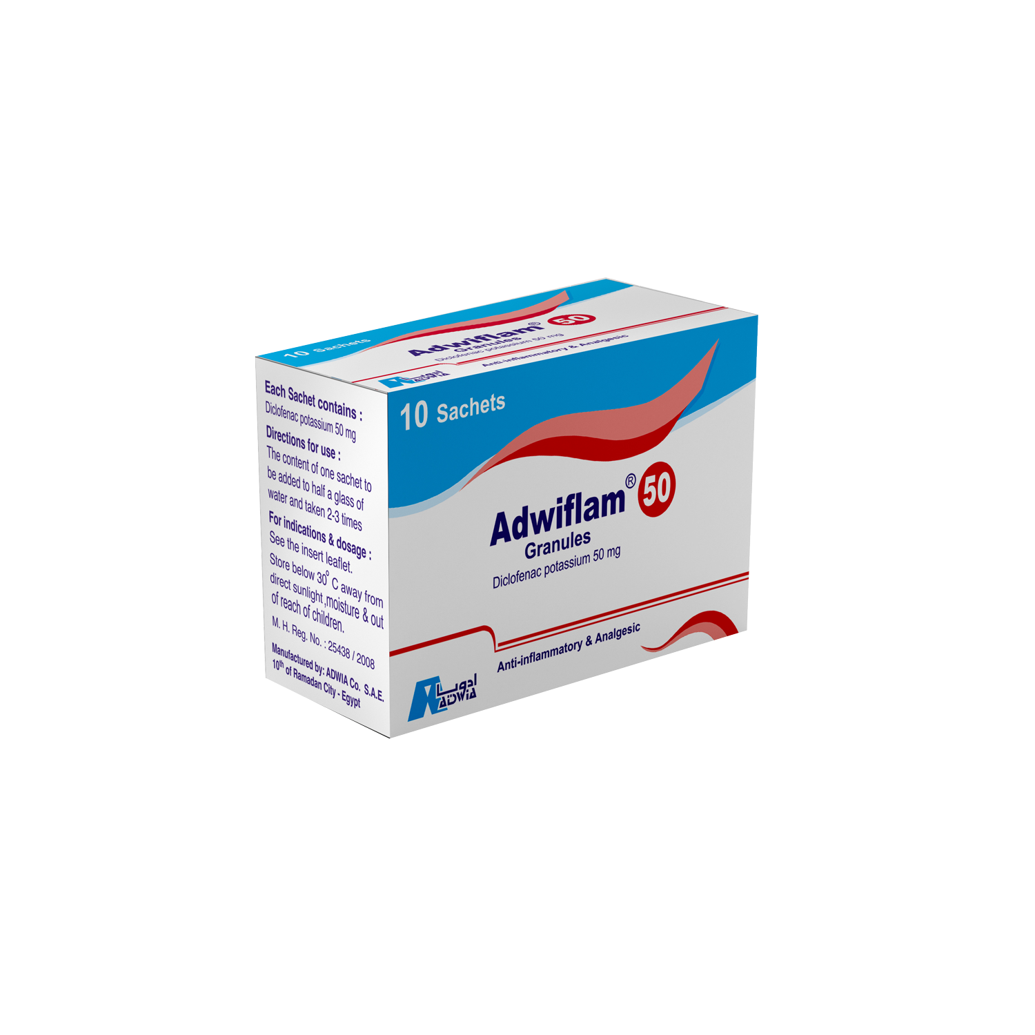 ADWIFLAM 50MG 10SACH