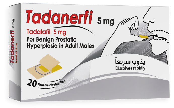 TADANERFI 5 MG 20 ORAL FILM