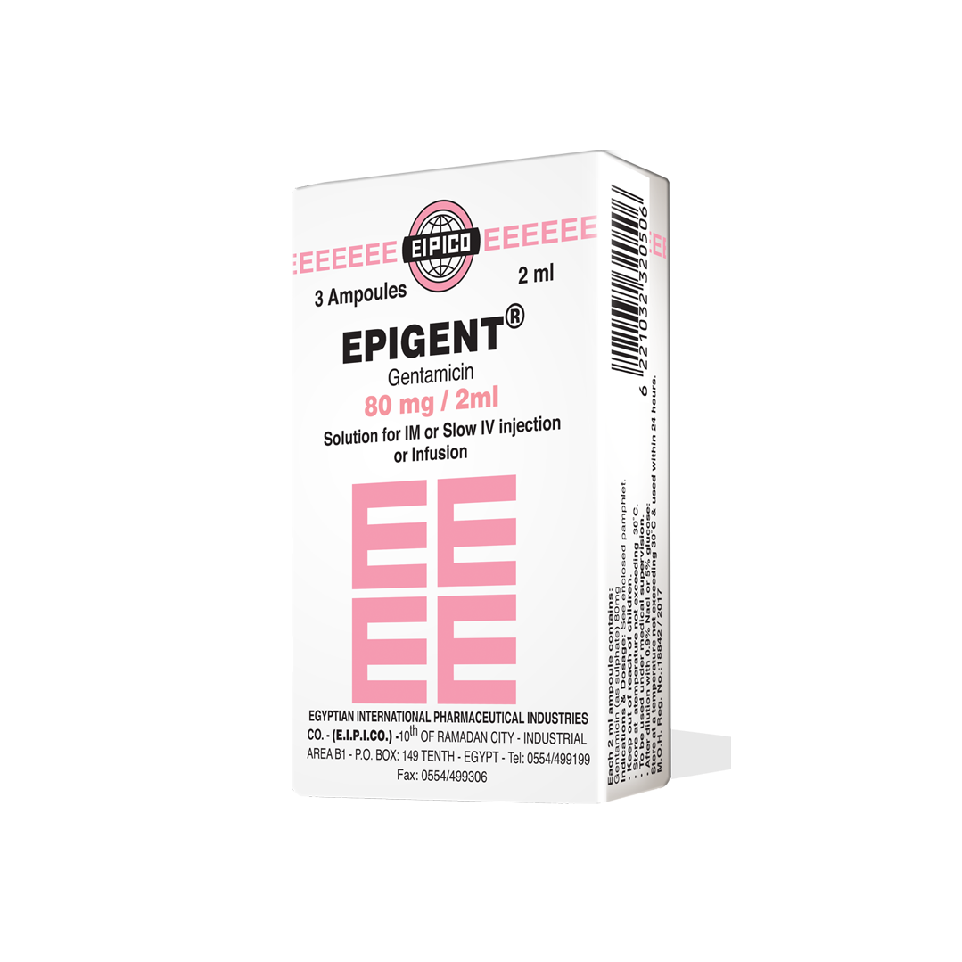 EPIGENT 80MG 3AMP