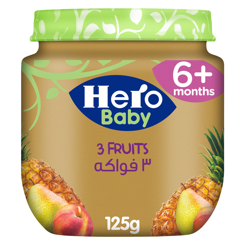 HERO BABY 3 FRUITS 125G JAR