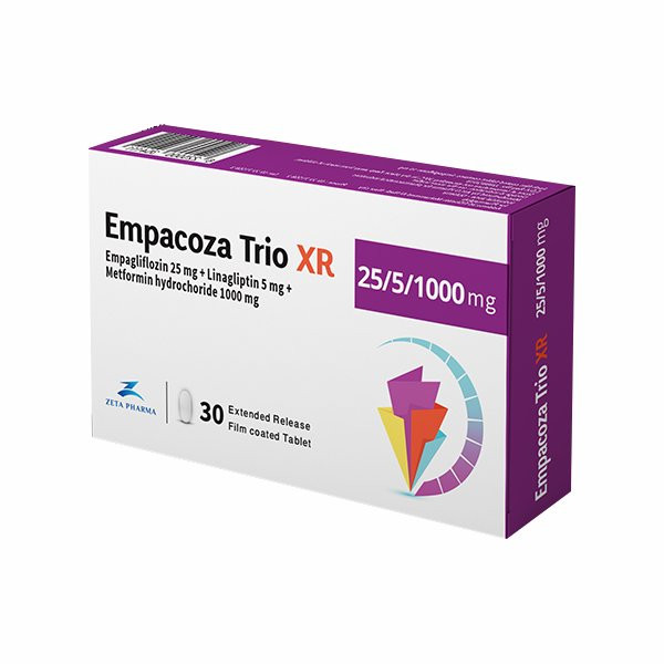 EMPACOZA TRIO XR 25/5/1000MG 30 TAB