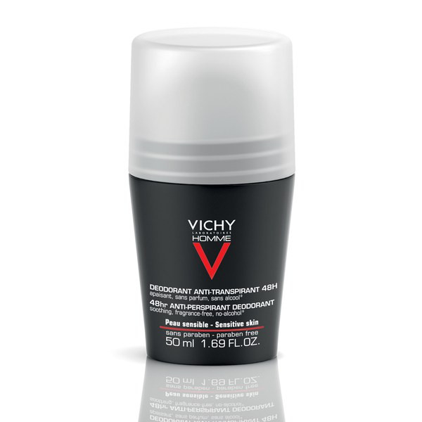 VICHY HOMME SENSIBLE-SENSITIVE SKIN 72H ROLL-ON 50ML