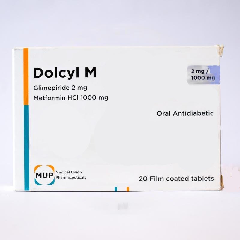 DOLCYL M 2MG/1000MG 20/TAB