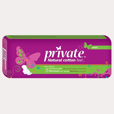 PRIVATE MAXI POCKET NORMAL 8 PADS