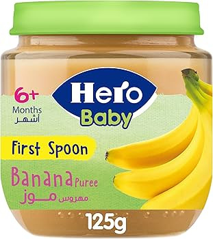 HERO BABY BANANA PUREE 125G JAR **