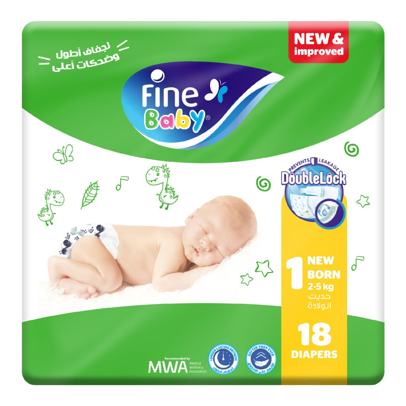 FINE BABY (1) 18 DIAPERS