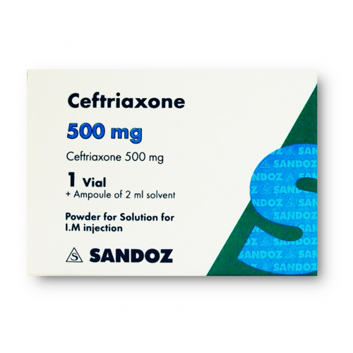 CEFTRIAXONE 500MG IM VIAL