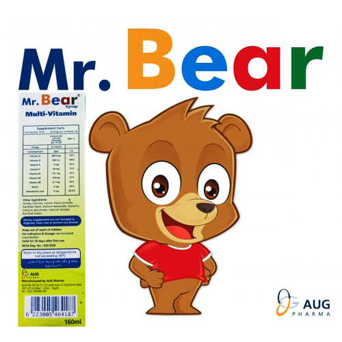 MR BEAR PLUS LEMON&HONEY 160ML SYRUP