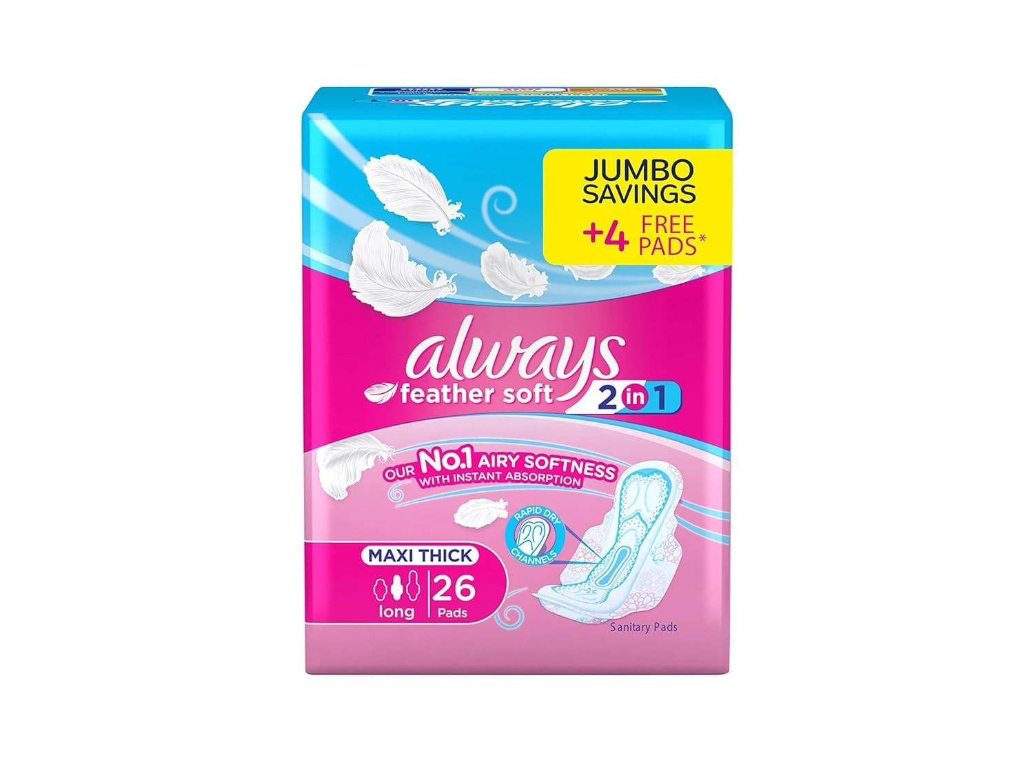 ALWAYS MAXI THICK FEATHER SOFT LONG 26