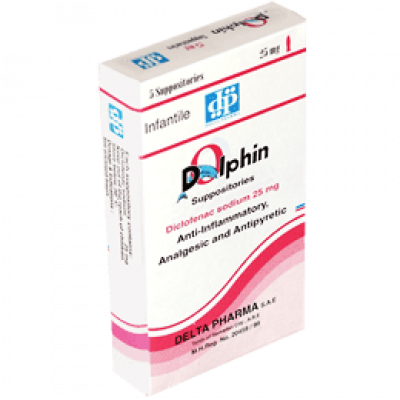 DOLPHIN 25MG 10 SUPP