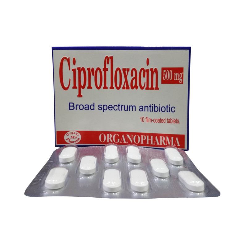CIPROFLOXACIN 500MG 10TAB (ORGANOPHARMA)