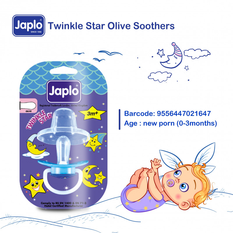 JAPLO SOOTHER TWINKLE STAR OLIVE +3M
