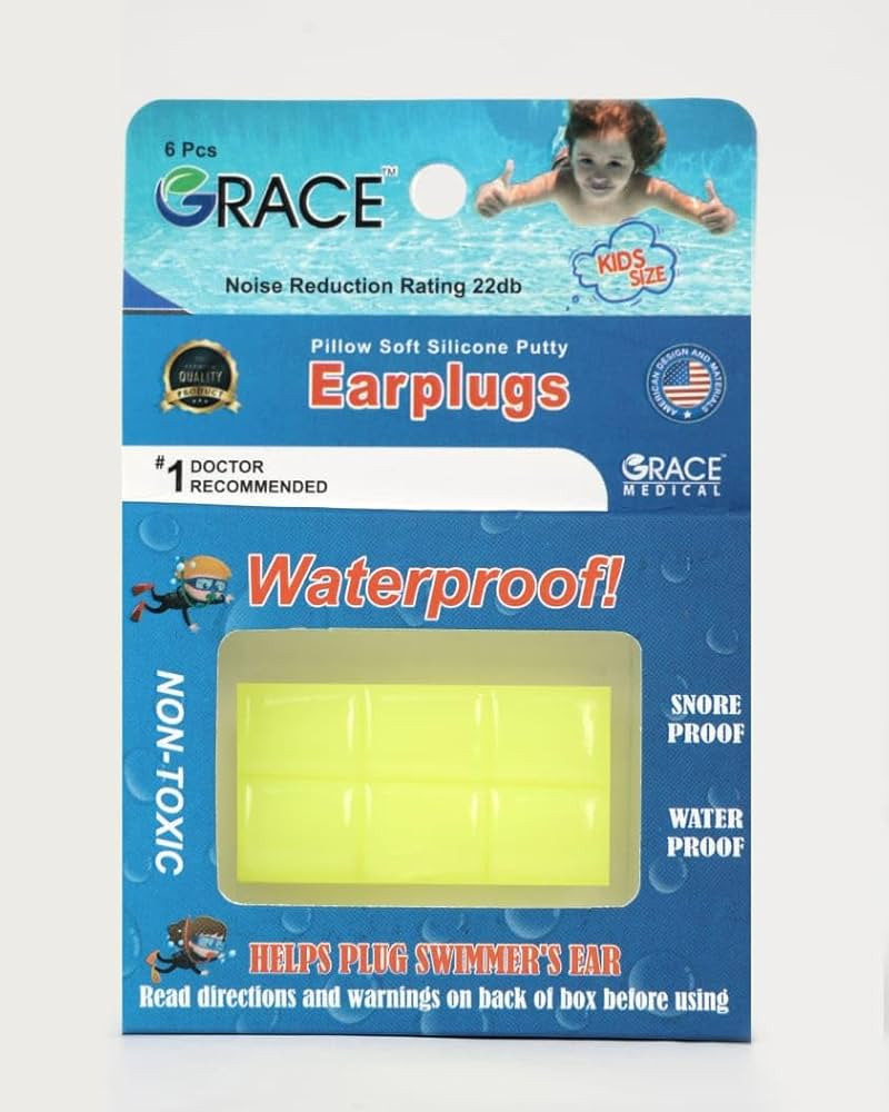 GRACE KIDS SILICONE PUTTY EARPLUGS 6PCS