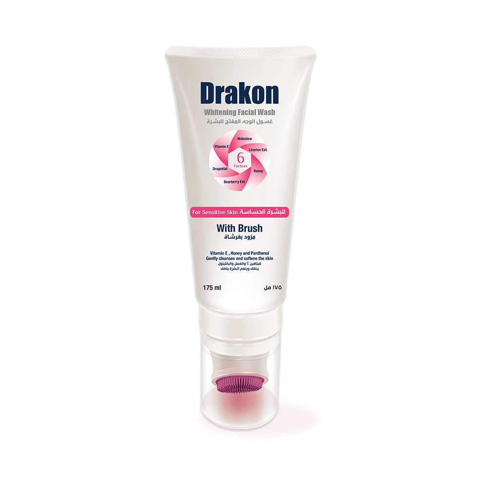 DRAKON WHITENING F. WASH WITH BRUSH FOR SENSITIVE SKIN 175 ML