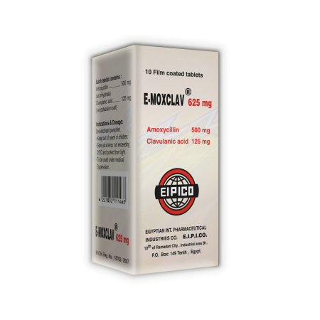 E-MOXCLAV 625MG 10TAB