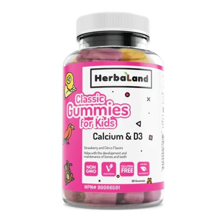 HERBALAND KIDS CALCIUM & D3 60 GUM