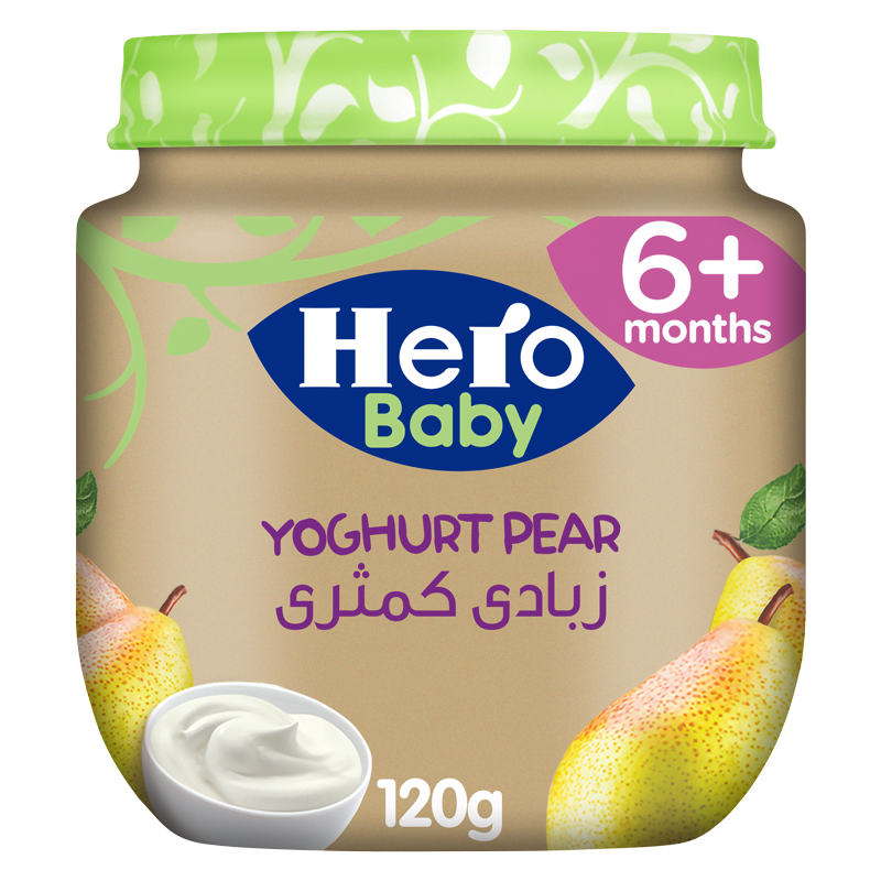 HERO BABY YOGHURT PEAR 120G JAR