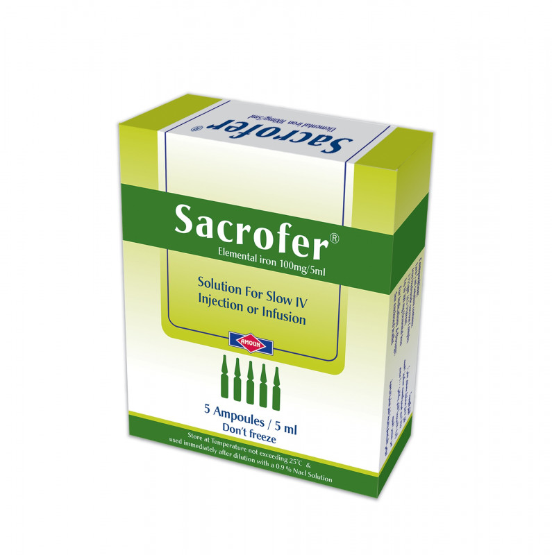 SACROFER 100MG/5ML 5 AMP