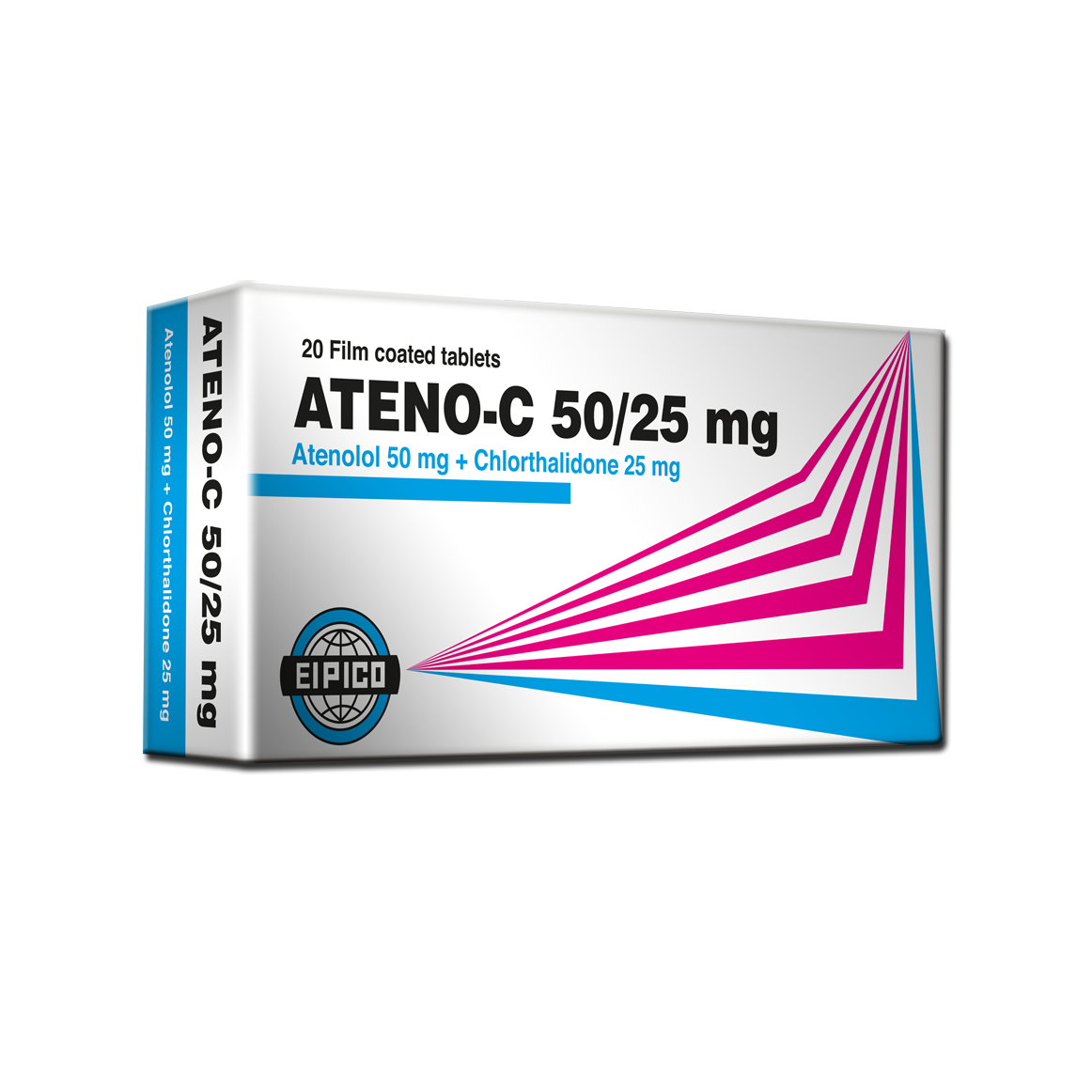 ATENO-C 50/25 MG 20 TAB