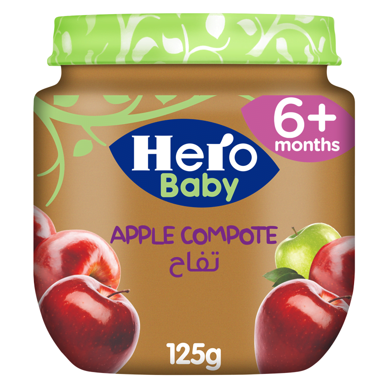 HERO BABY APPLE COMPOTE 125 G JAR