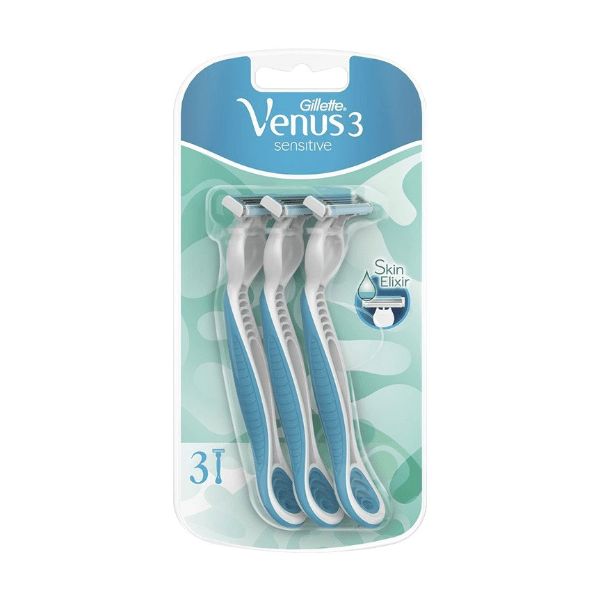 GILLETTE VENUS 3 SENSITIVE DISPOSABLE RAZORS 3PCS